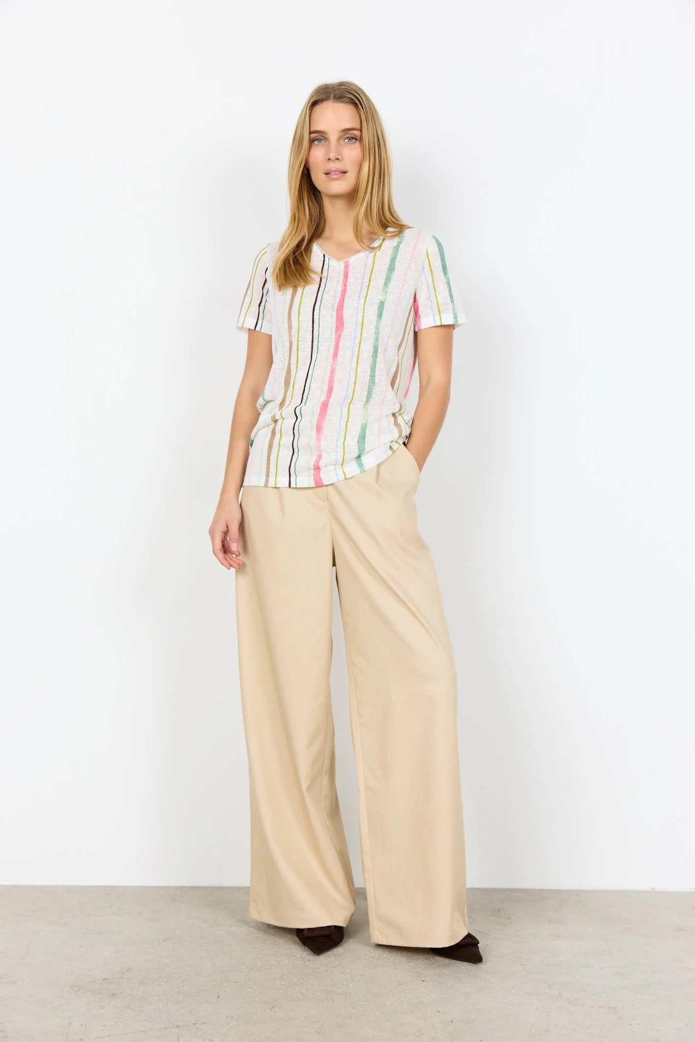 Soya Concept Aretha 44 Stripe T-Shirt - Image 2