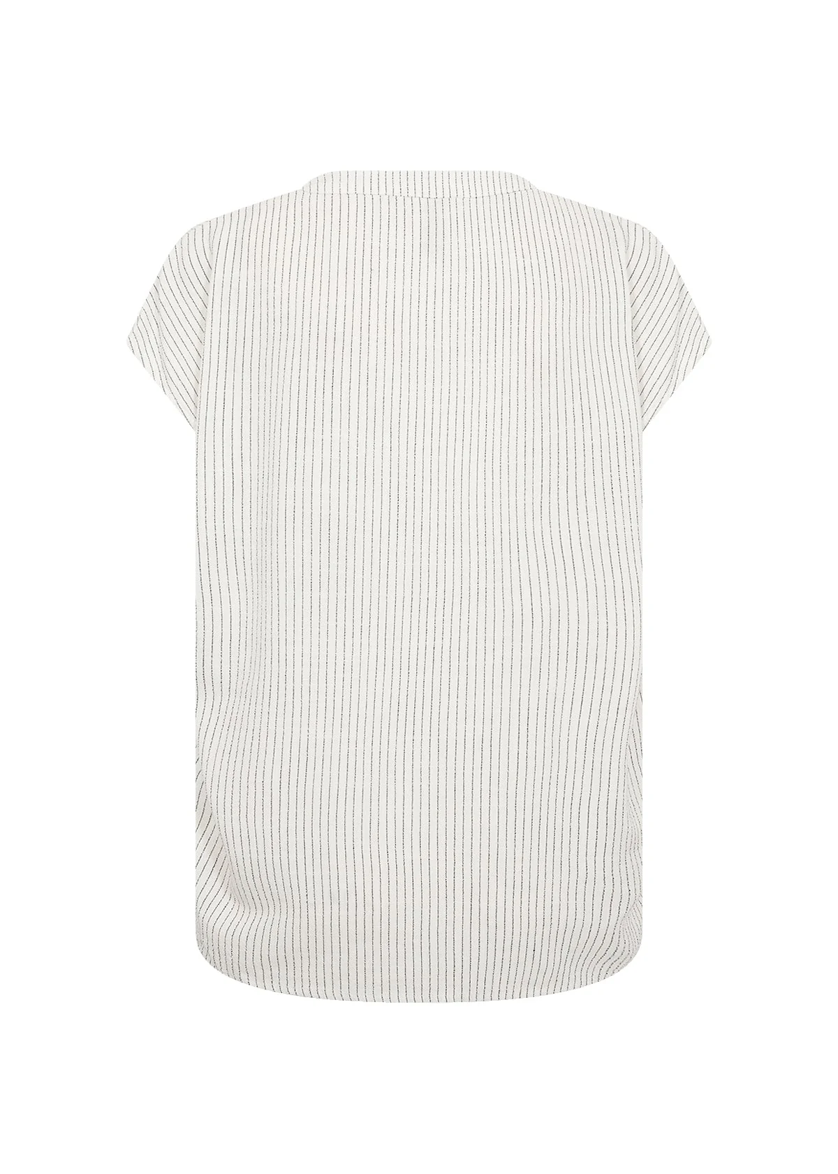 Soya Concept Cannie 1 Striped Cap Sleeve Linen Top - Image 5