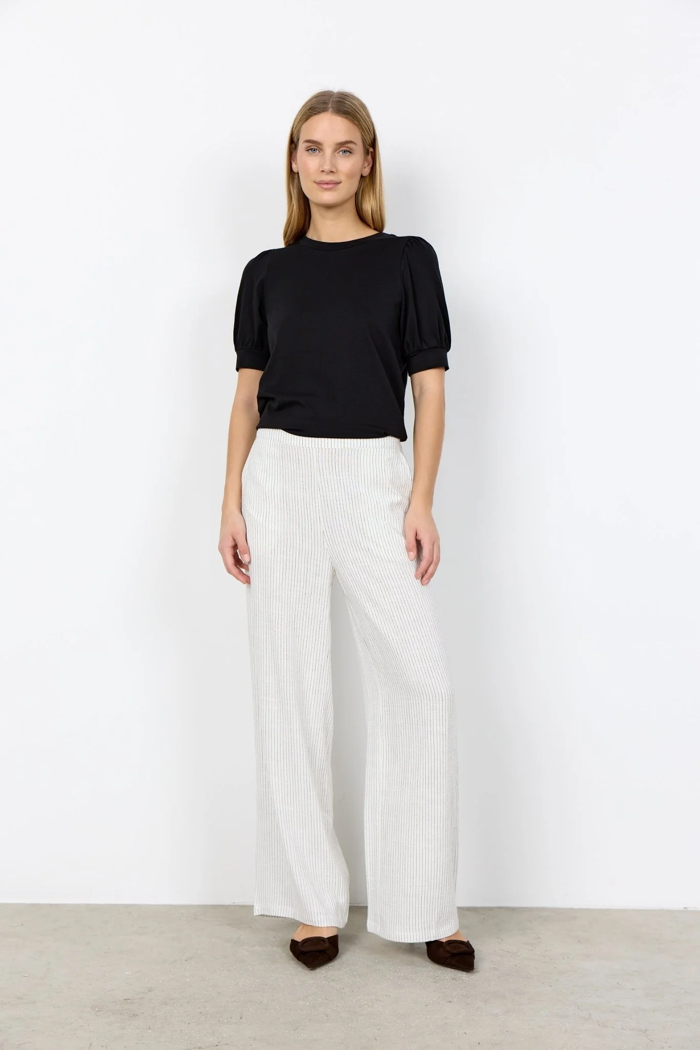 Soya Concept Cannie 2-B Striped Linen Trouser