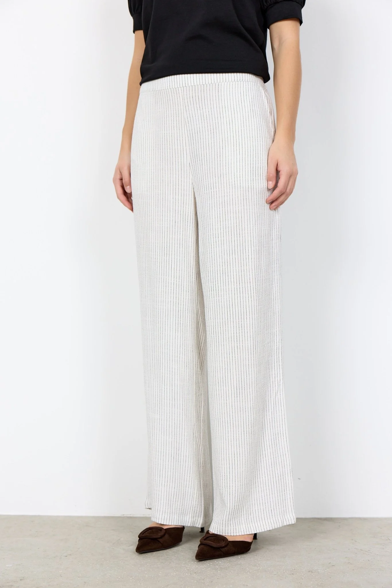 Soya Concept Cannie 2-B Striped Linen Trouser - Image 2