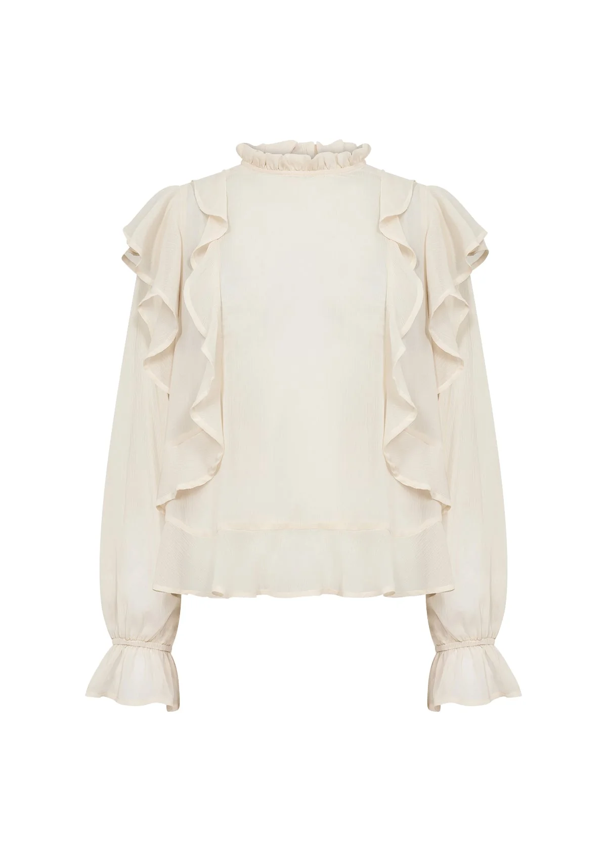 Soya Concept Naia 3 Sheer Blouse Cream - Image 3