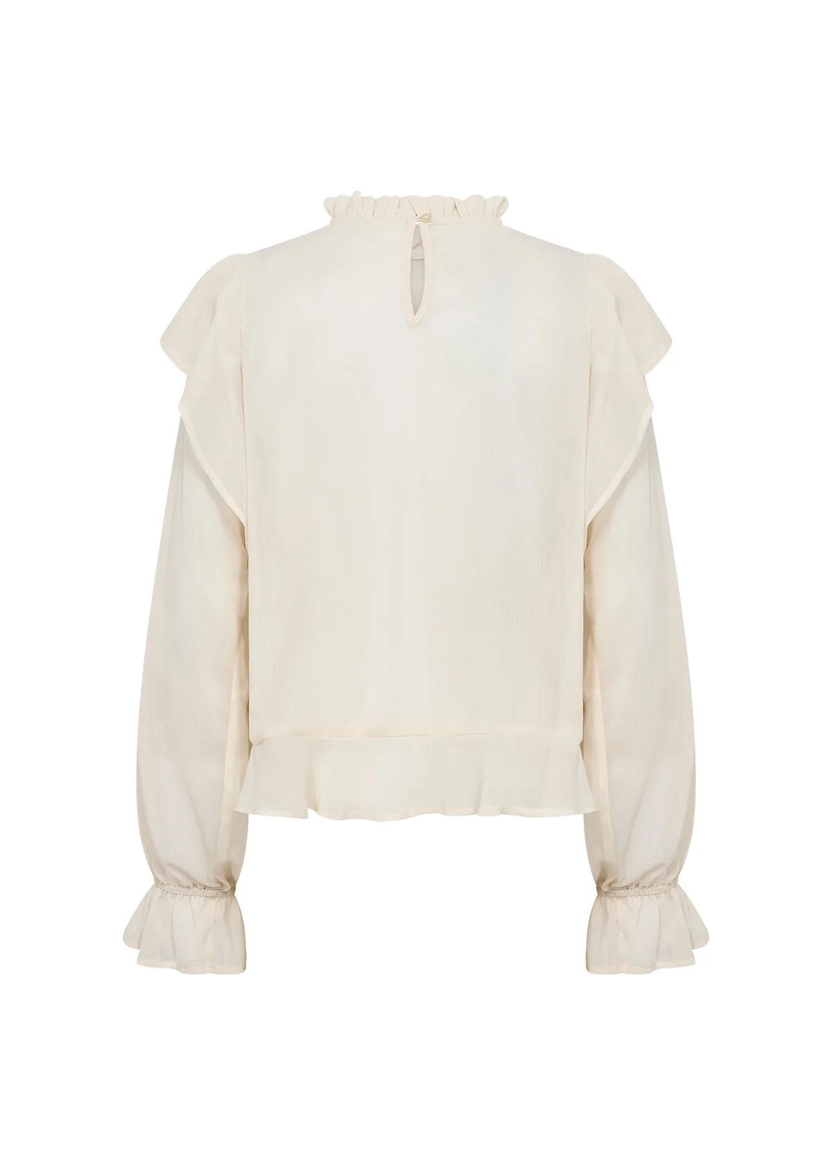Soya Concept Naia 3 Sheer Blouse Cream - Image 4
