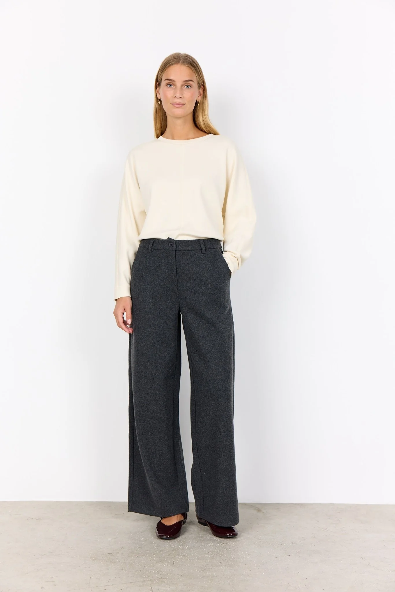 Soya Concept Vagna 5 Wool Trouser Dark Grey