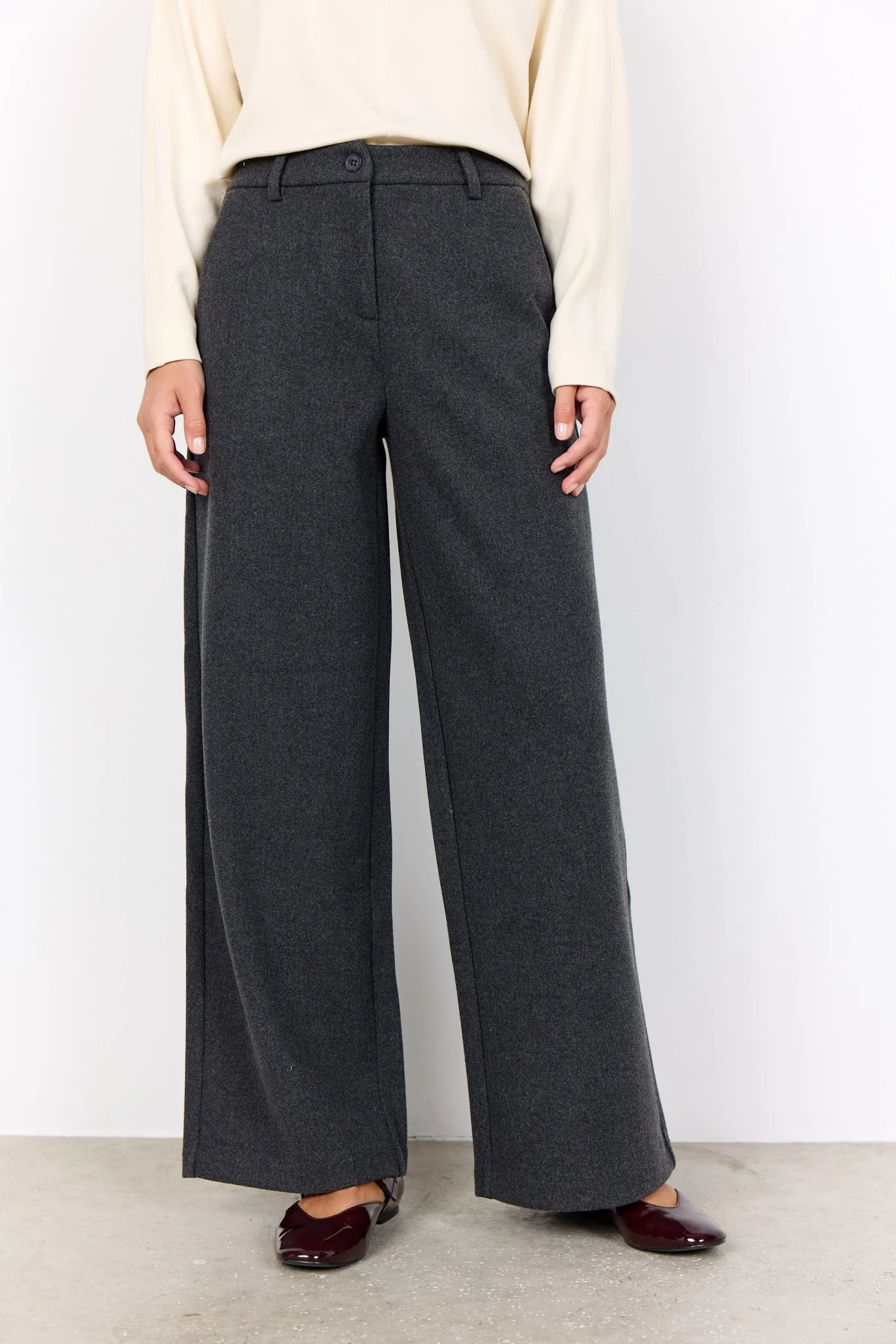 Soya Concept Vagna 5 Wool Trouser Dark Grey - Image 5