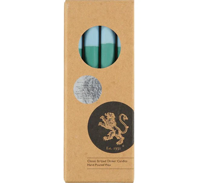 Striped Gull, Gunmetal Grey & Old Rose Dinner Candles - Image 6