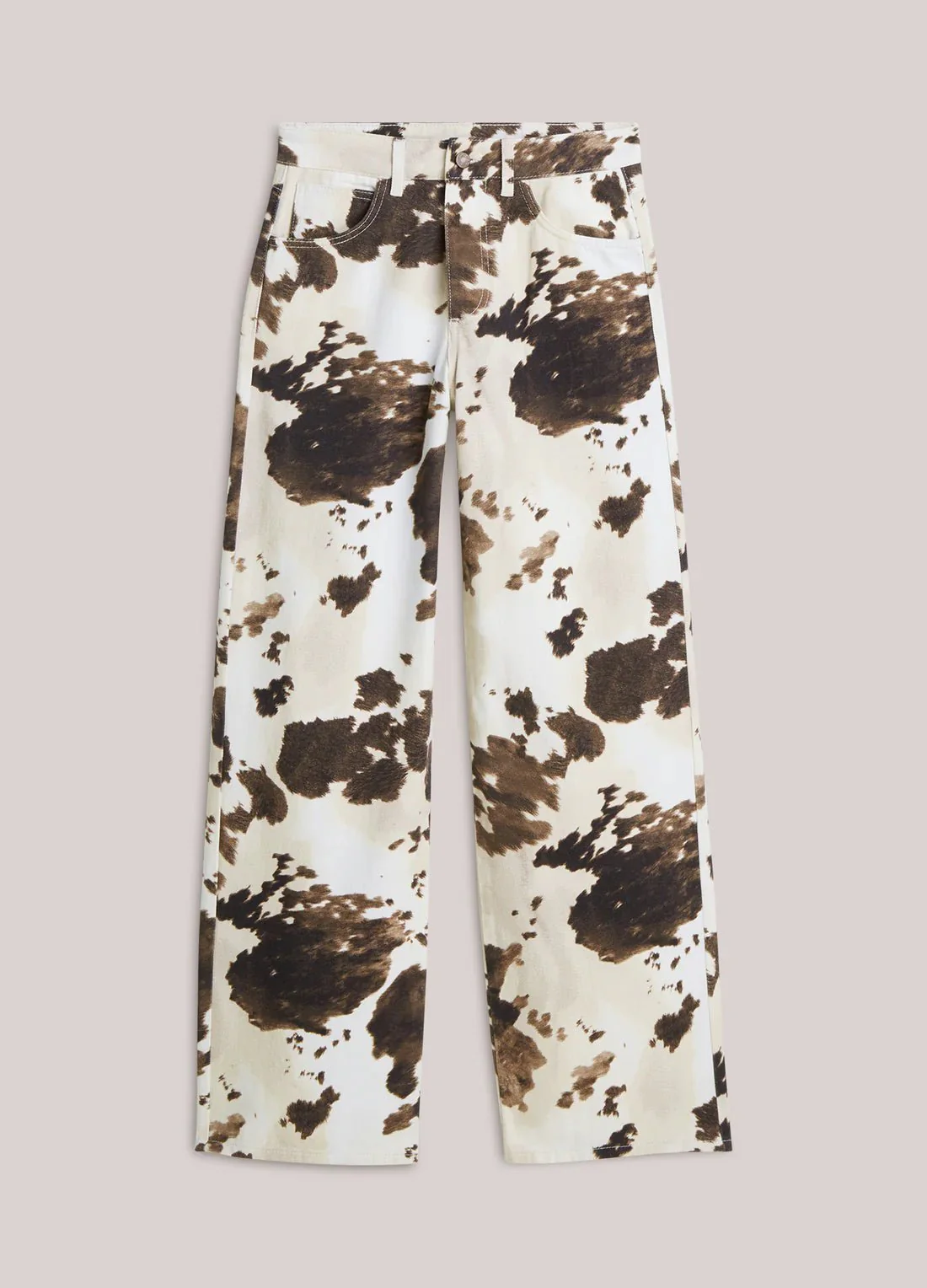 Summum Woman Cow Print Twill Trousers - Image 7