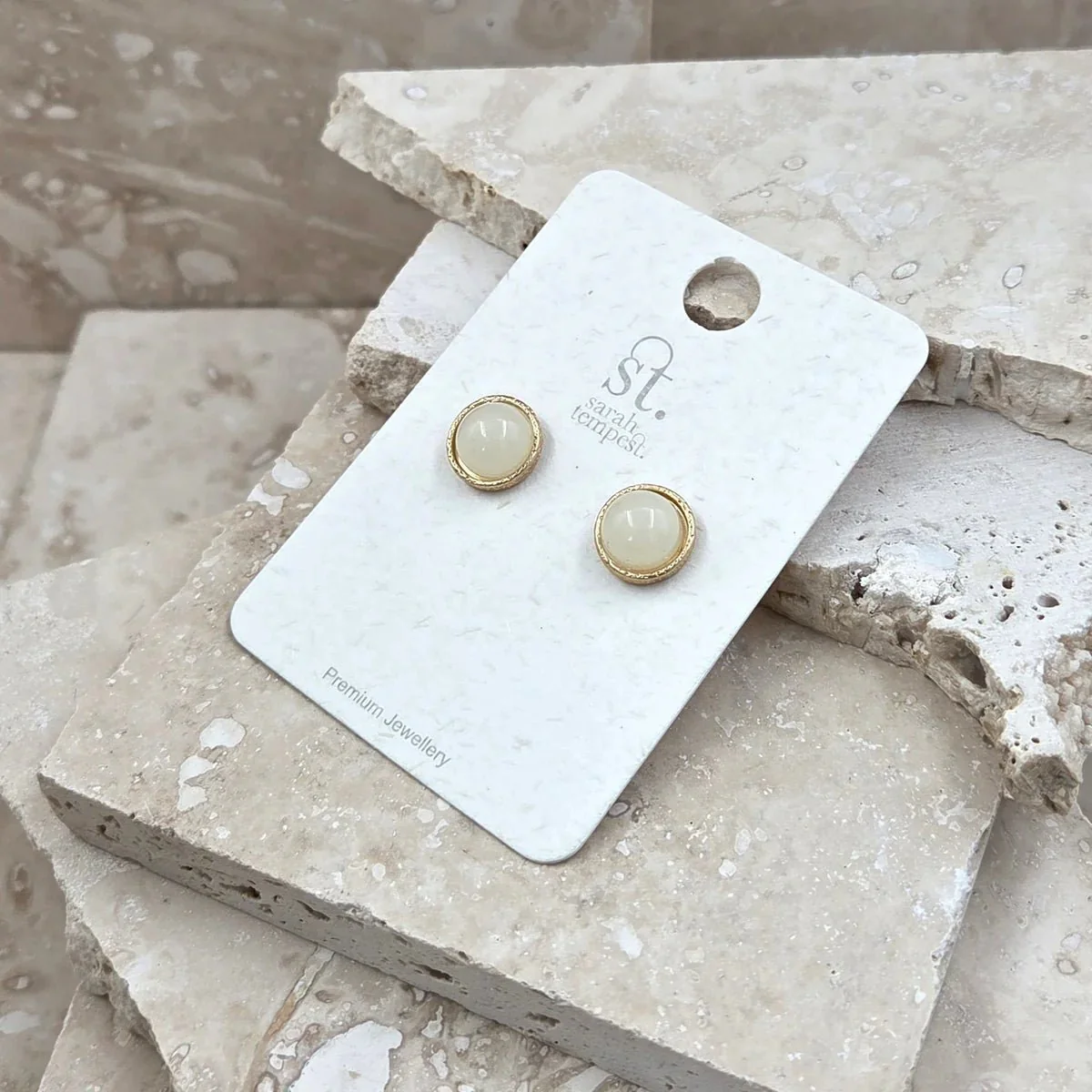Tempest Designs Round resin stud earrings