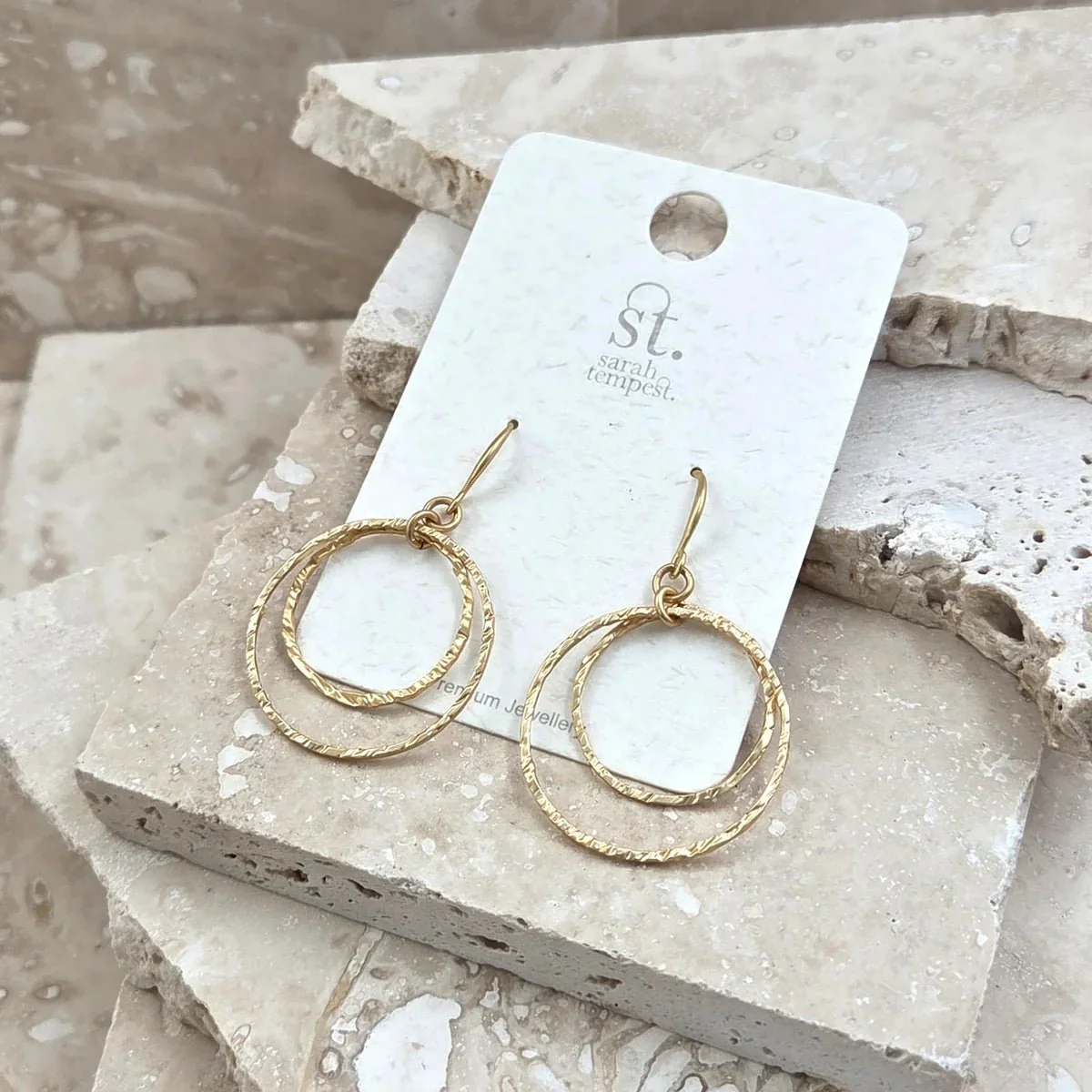 Tempest Designs Textured circle earrings
