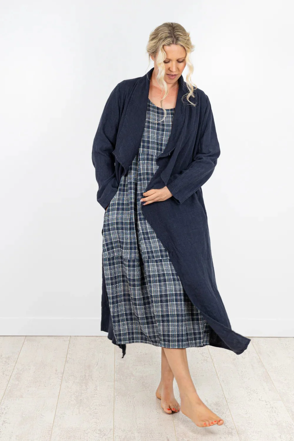 Thing Linen Check Dress 7195 - Image 3