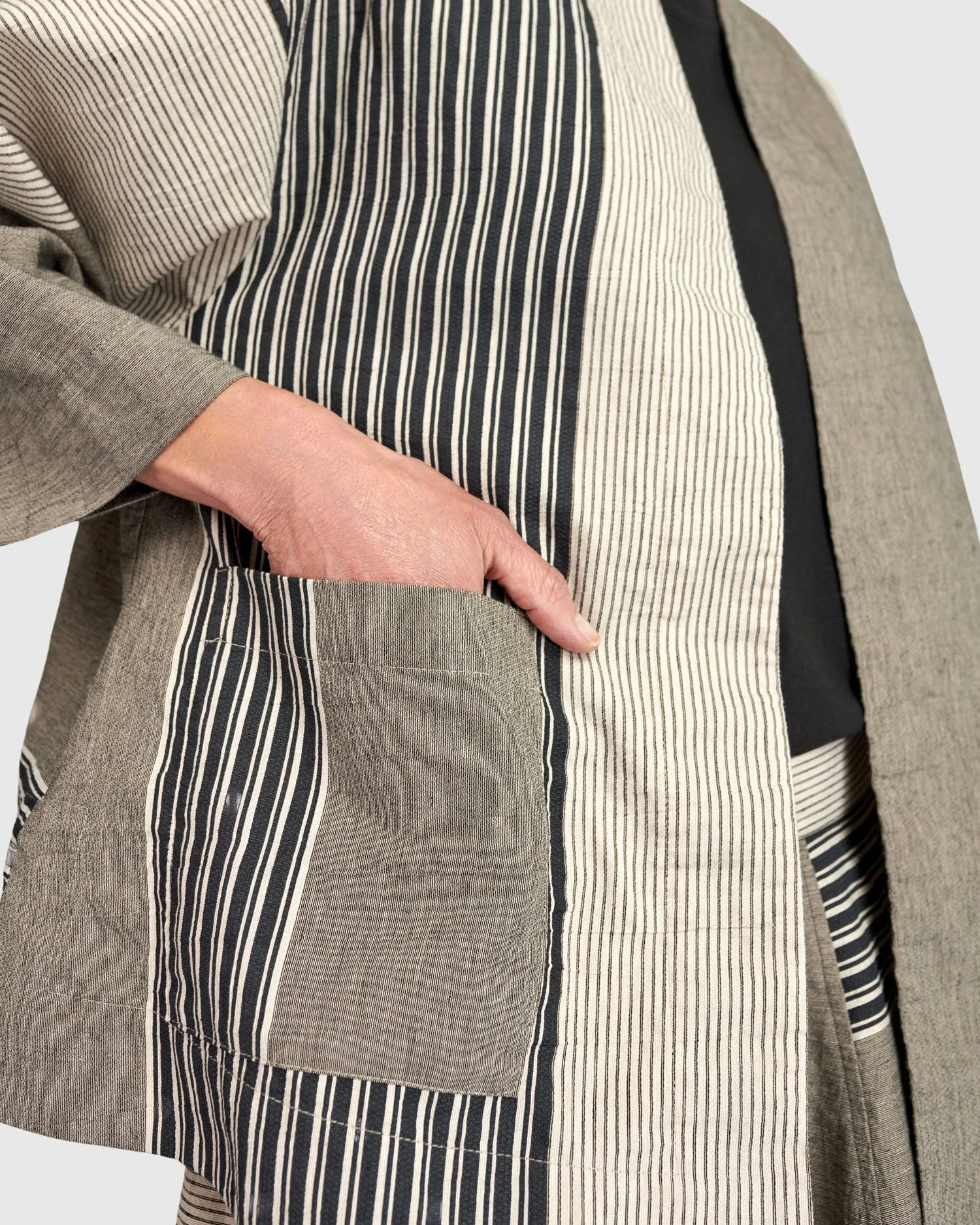 Urban Stripe Linen Mix Jacket - Image 9