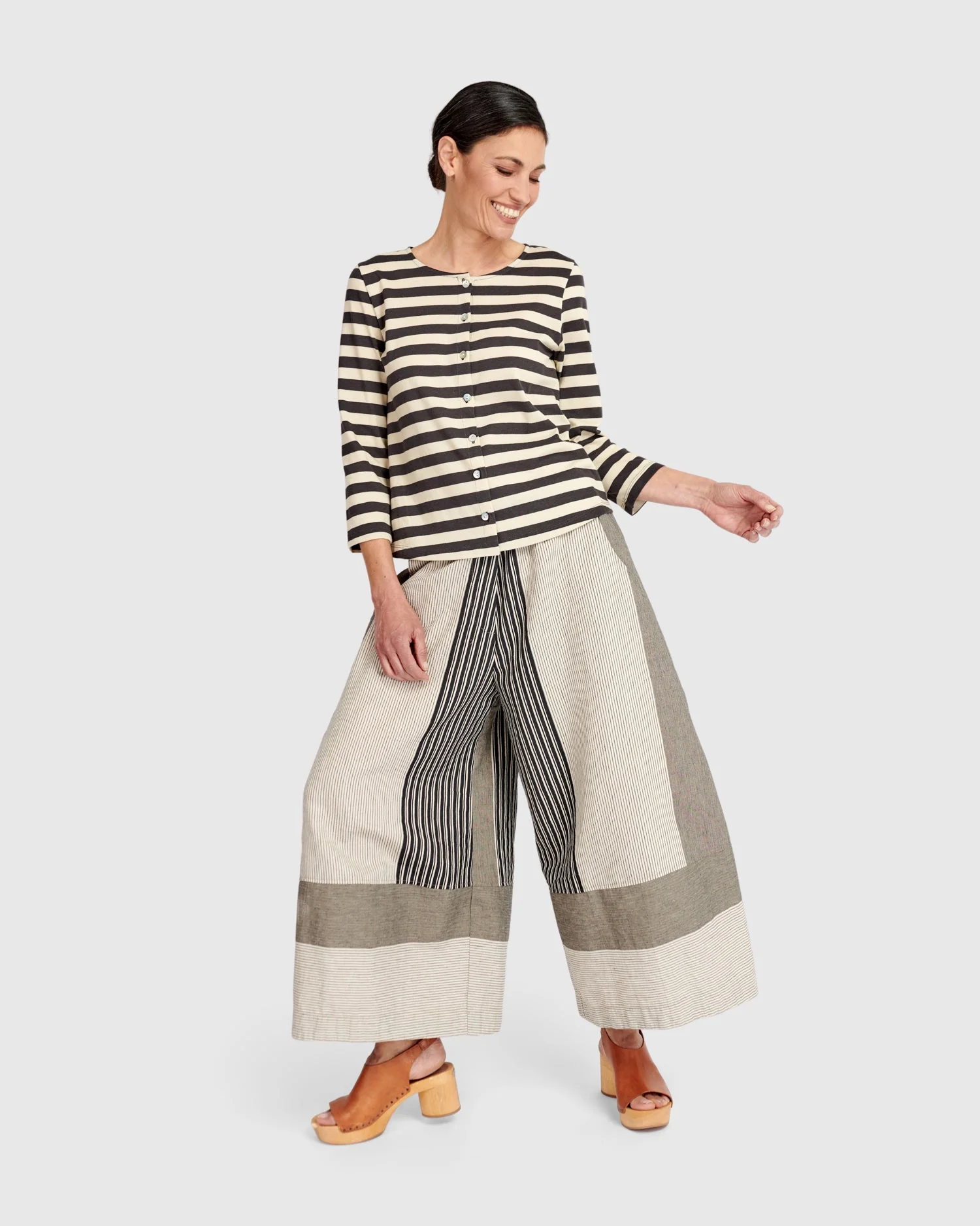 Urban Stripe Linen Mix Trouser - Image 3