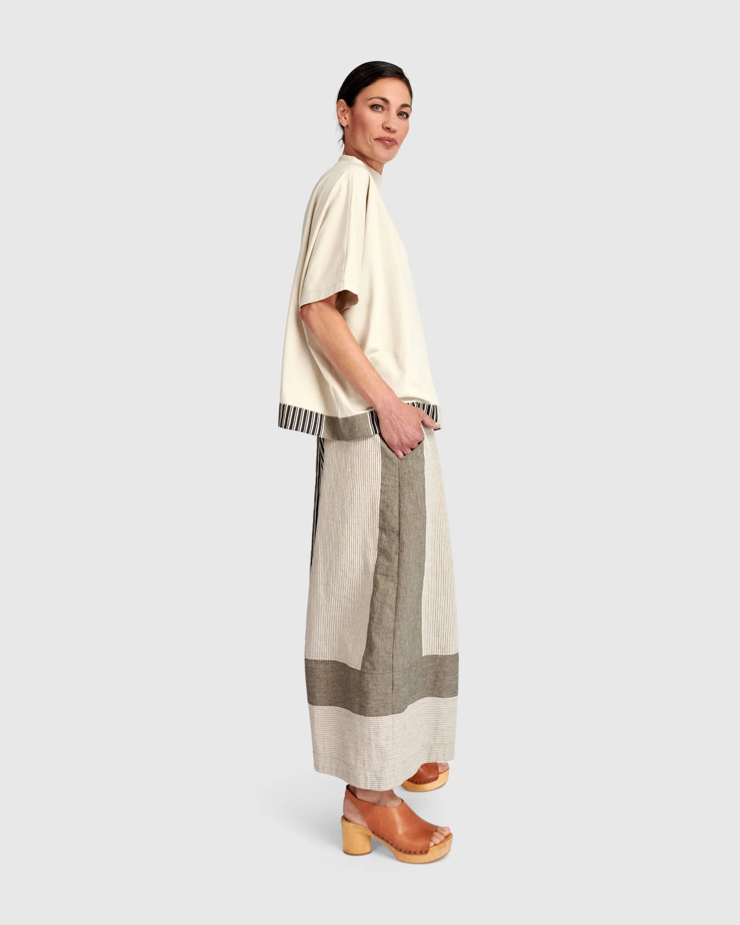 Urban Stripe Linen Mix Trouser - Image 5