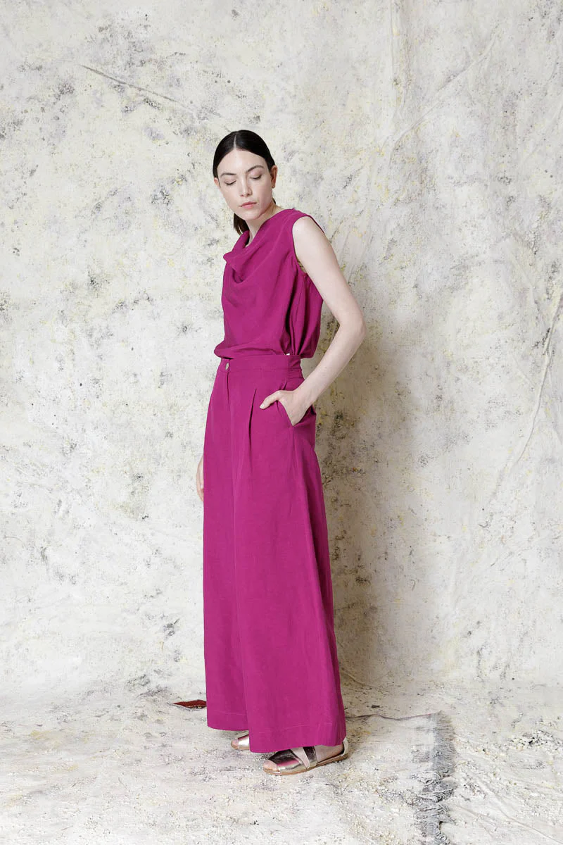 Neirami Wide leg Pleated Trouser - Image 3