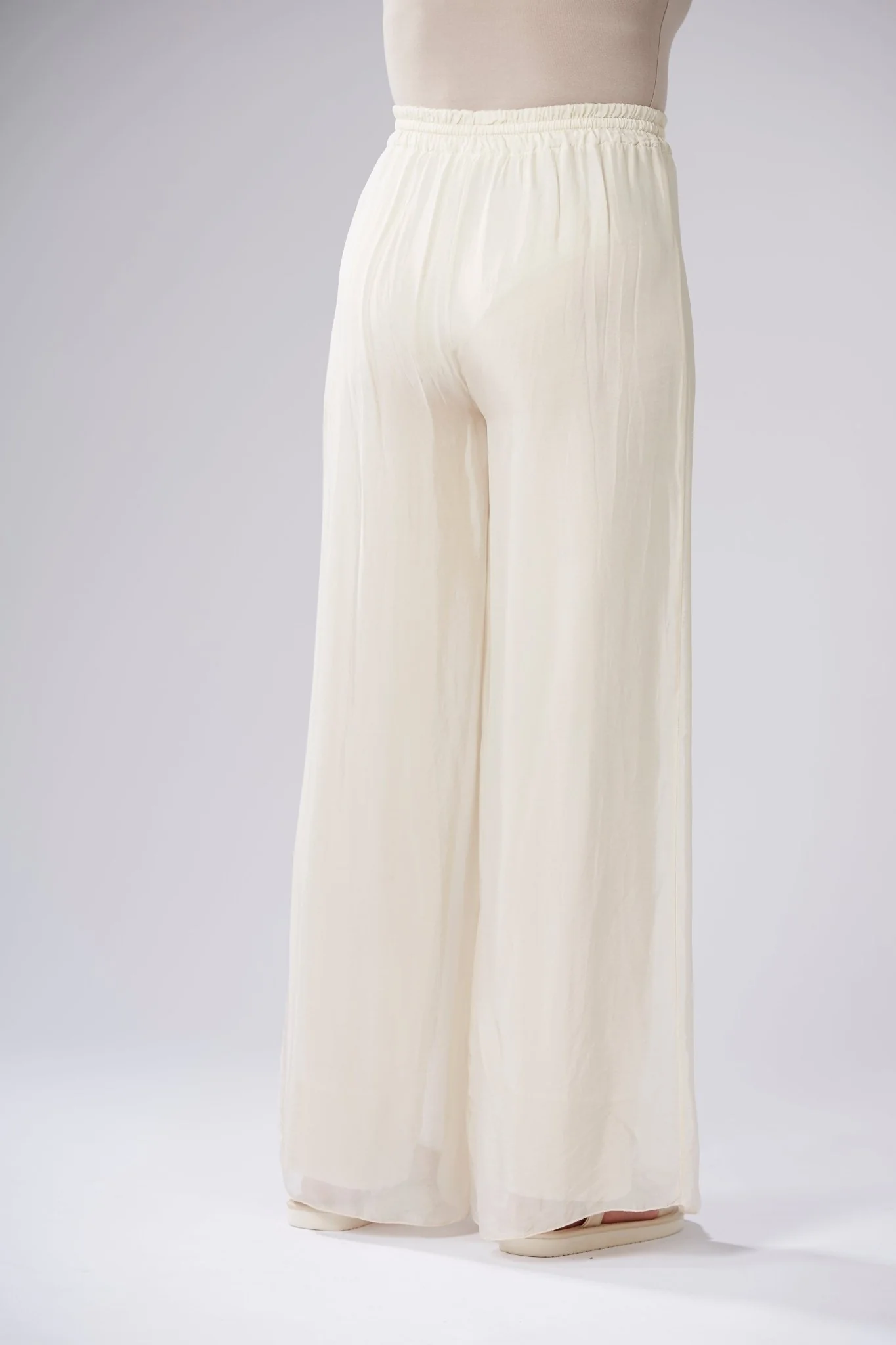 Yellow Label Wide Leg Trousers Off White - Image 3
